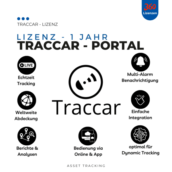 Traccar Lizenz 1 Jahr - Features